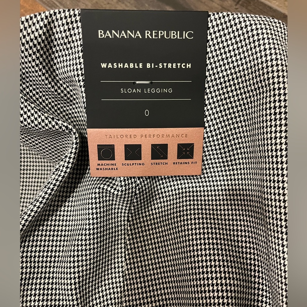 Banana Republic High Rise Sloan Leggings in Houndstooth Size 0 - Picture 2 of 6